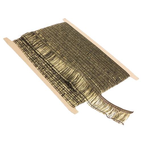 fadenfransen altgold/schwarz selbstklbnd 25m