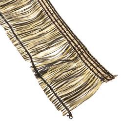 fadenfransen altgold/schwarz selbstklbnd 25m