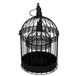 Vogelkafig schwarz D18cm H38cm 2st