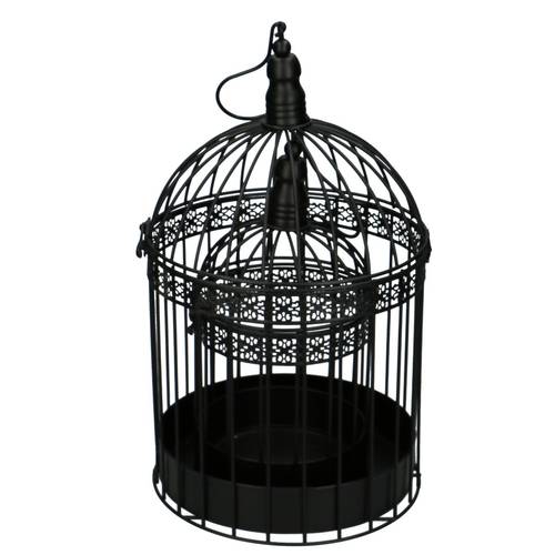 Vogelkafig schwarz D18cm H38cm 2st