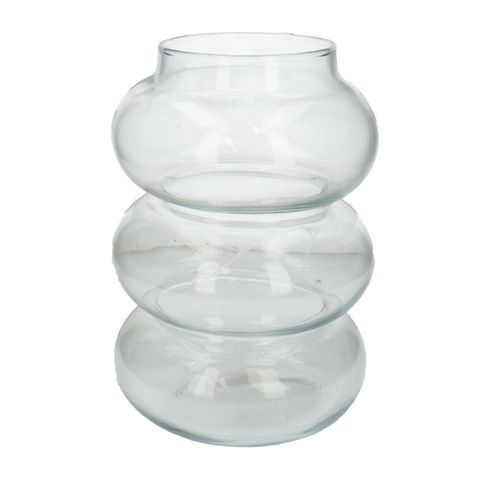 Glas Vase Rings d21cm h35cm