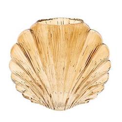 Glas Vase Muschel braun D25cm H21.5cm