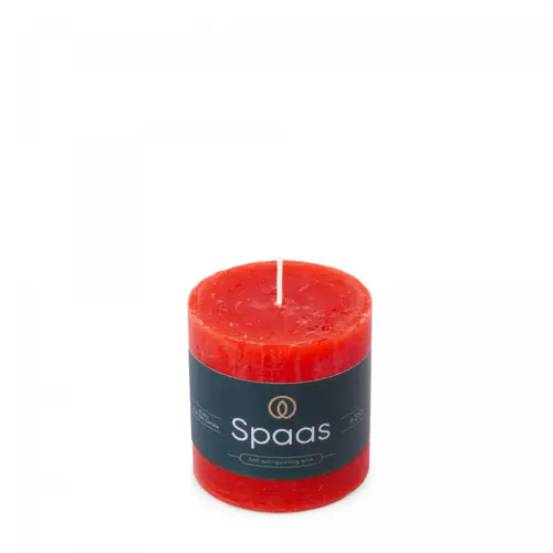 Stumpfkerze Rustikal rot D07cm H07cm