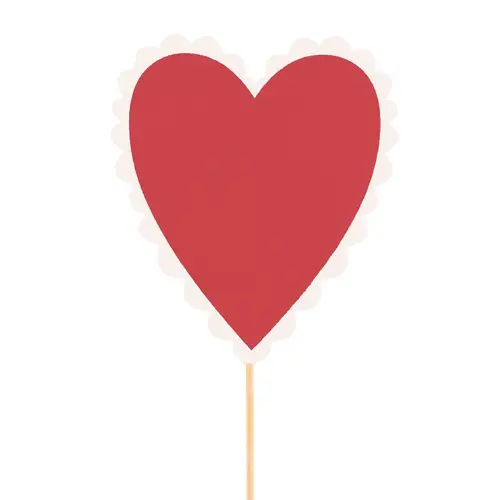 Herz auf Stab Lacey rot L50cm D08cm
