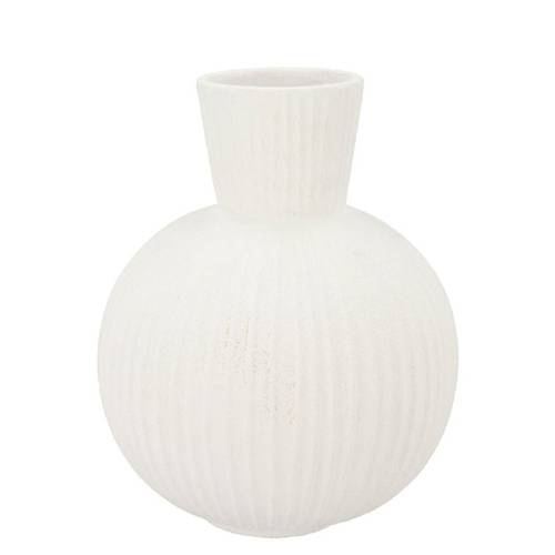 Keramik Vase Jill Structure weiss 22x22x28cm