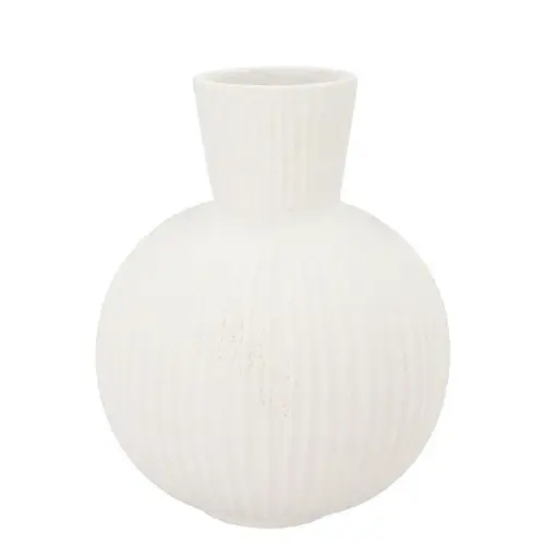 Keramik Vase Jill Structure weiss 22x22x28cm