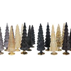 Deko Baum Glas mix grau 9x25cm