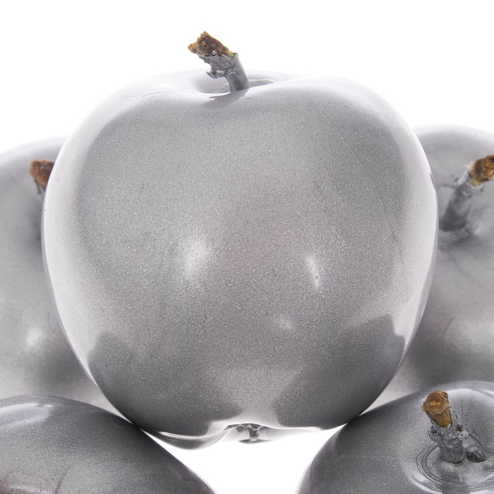 Apfel silber Wachs D5cm