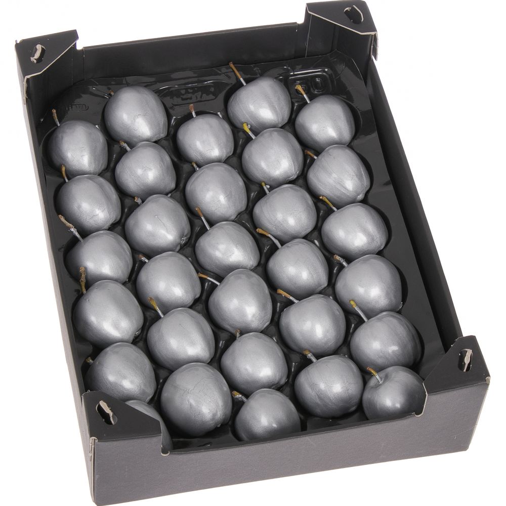 Apfel silber Wachs D5cm
