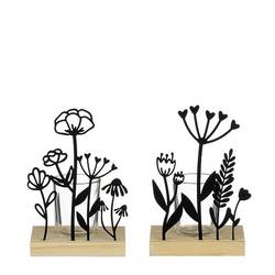 Metall+Glas Teelicht mix 10x07x15cm