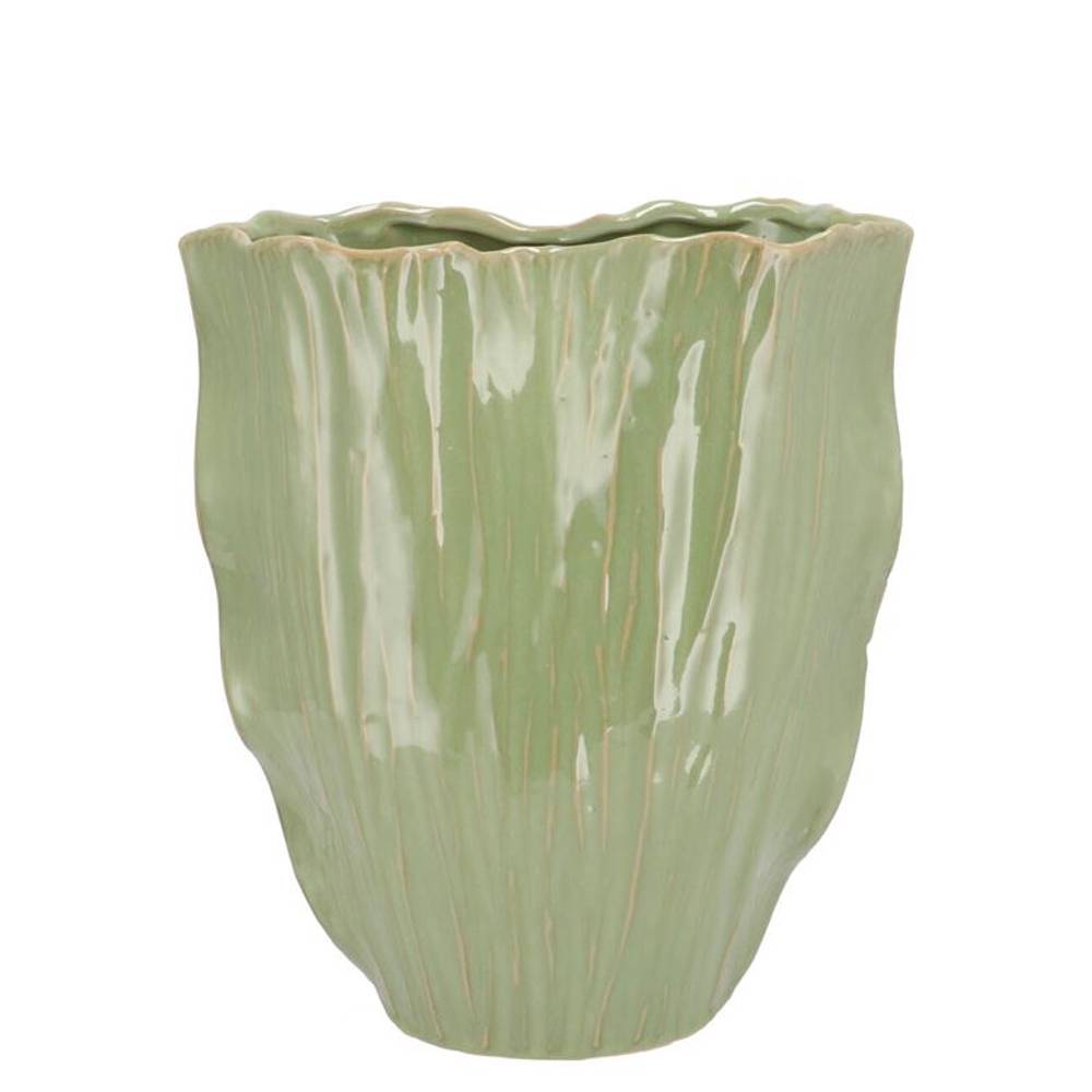 Keramik Vase Lima grün 24x13x26cm