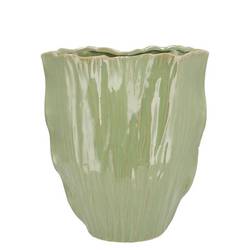 Keramik Vase Lima grün 24x13x26cm