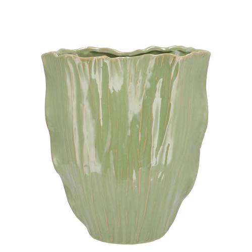Keramik Vase Lima grün 24x13x26cm