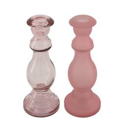 Kerzenständer rosa mix D07.5cm H20cm