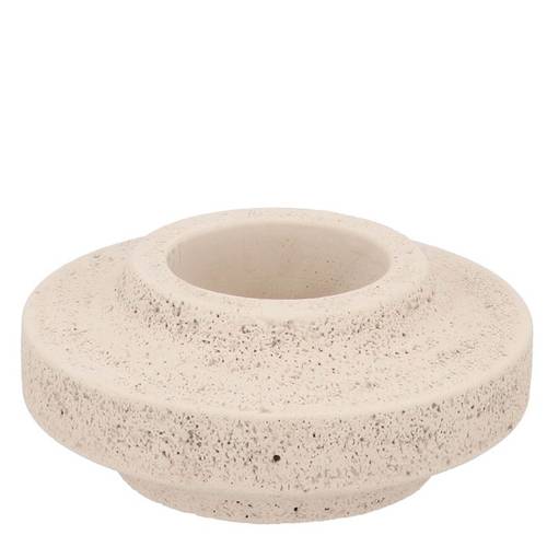 Beton Kerzenständer weiss 15x15x06cm