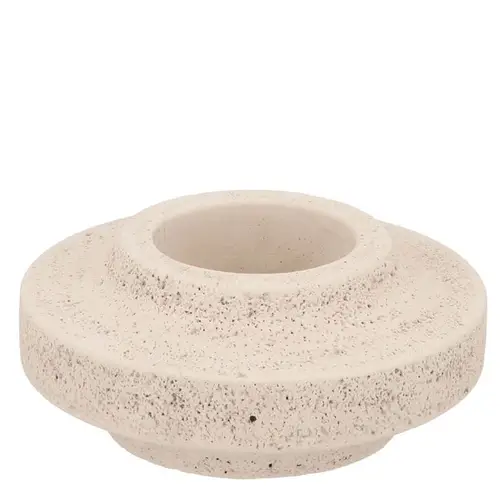 Beton Kerzenständer weiss 15x15x06cm