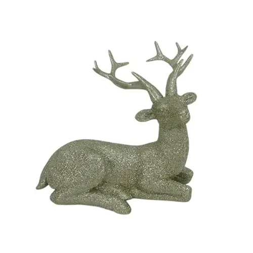 Hirsch Norrin liegend gold 12x11x10cm