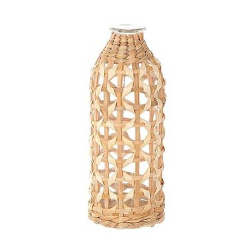 Glas Vase Wadai natur D10cm H26cm