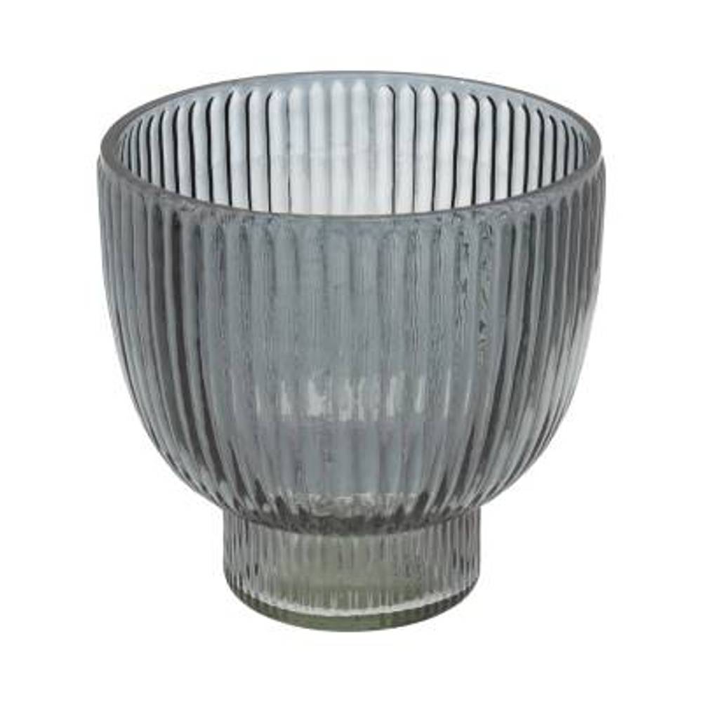 Glas Teelicht Chandelier grau D15cm H15cm