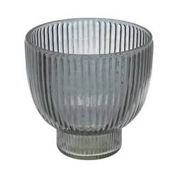 Glas Teelicht Chandelier grau D15cm H15cm
