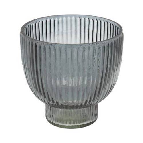 Glas Teelicht Chandelier grau D15cm H15cm