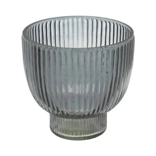 Glas Teelicht Chandelier grau D15cm H15cm