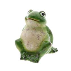 Frosch entspannt grün 18x16.5x18.5cm