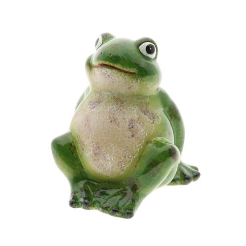 Frosch entspannt grün 18x16.5x18.5cm