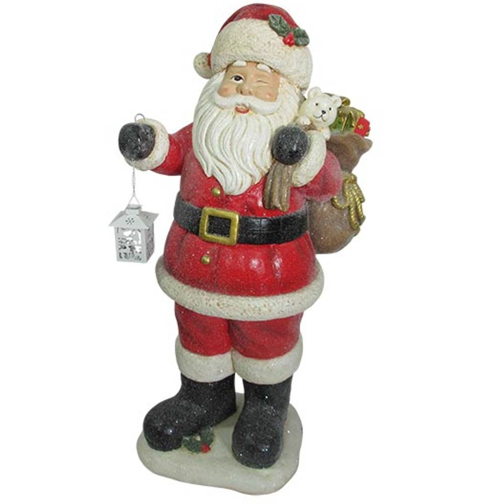 LED Weihnachtsmann mit Laterne D41cm H94cm
