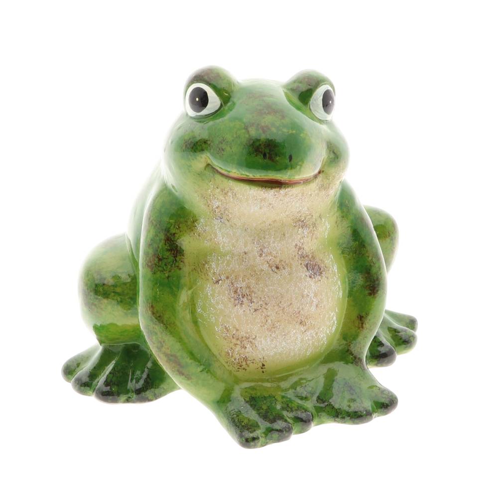 Frosch sitzend grün 20x17x19cm