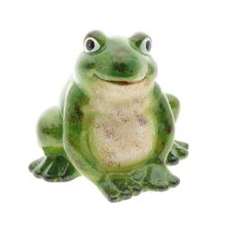 Frosch sitzend grün 20x17x19cm