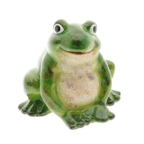 Frosch sitzend grün 20x17x19cm