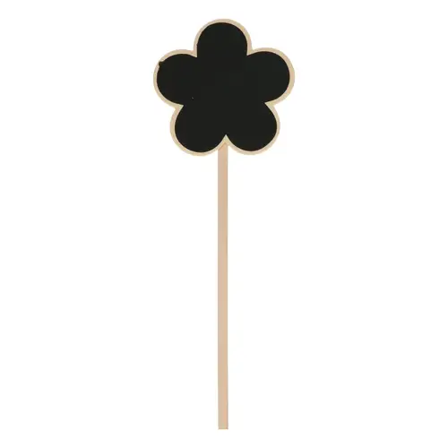 Blum auf Stab Etikett schwarz L40cm D09cm