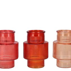 Glas Flasche Karakum coral mix D15cm H21cm