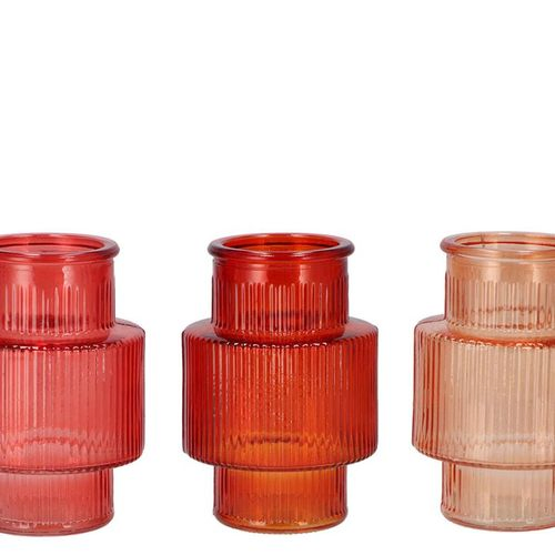 Glas Flasche Karakum coral mix D15cm H21cm