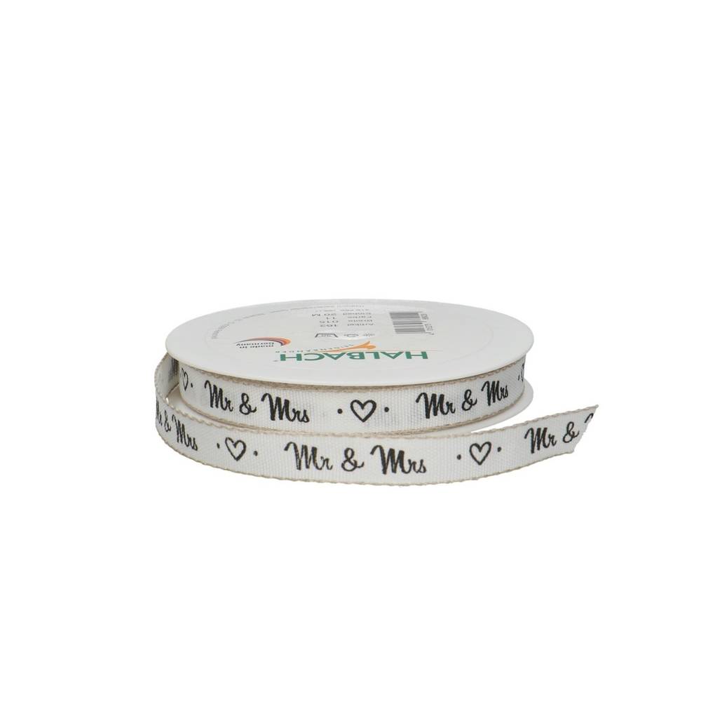 Band Mr & Mrs weiss 15mm 20m