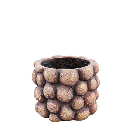 Keramik Übertopf Gen braun D17cm H14cm