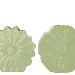 Keramik Vase mix Daisy grün 40x11x40cm