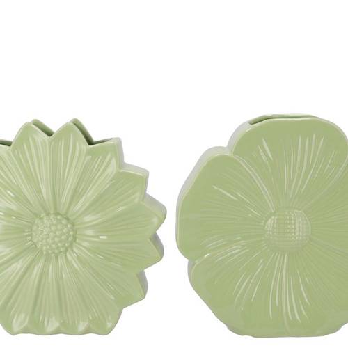 Keramik Vase mix Daisy grün 40x11x40cm