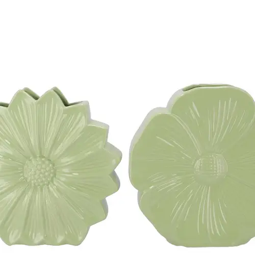 Keramik Vase mix Daisy grün 40x11x40cm