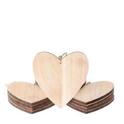 Hänger Herz Holz natur D10cm x10