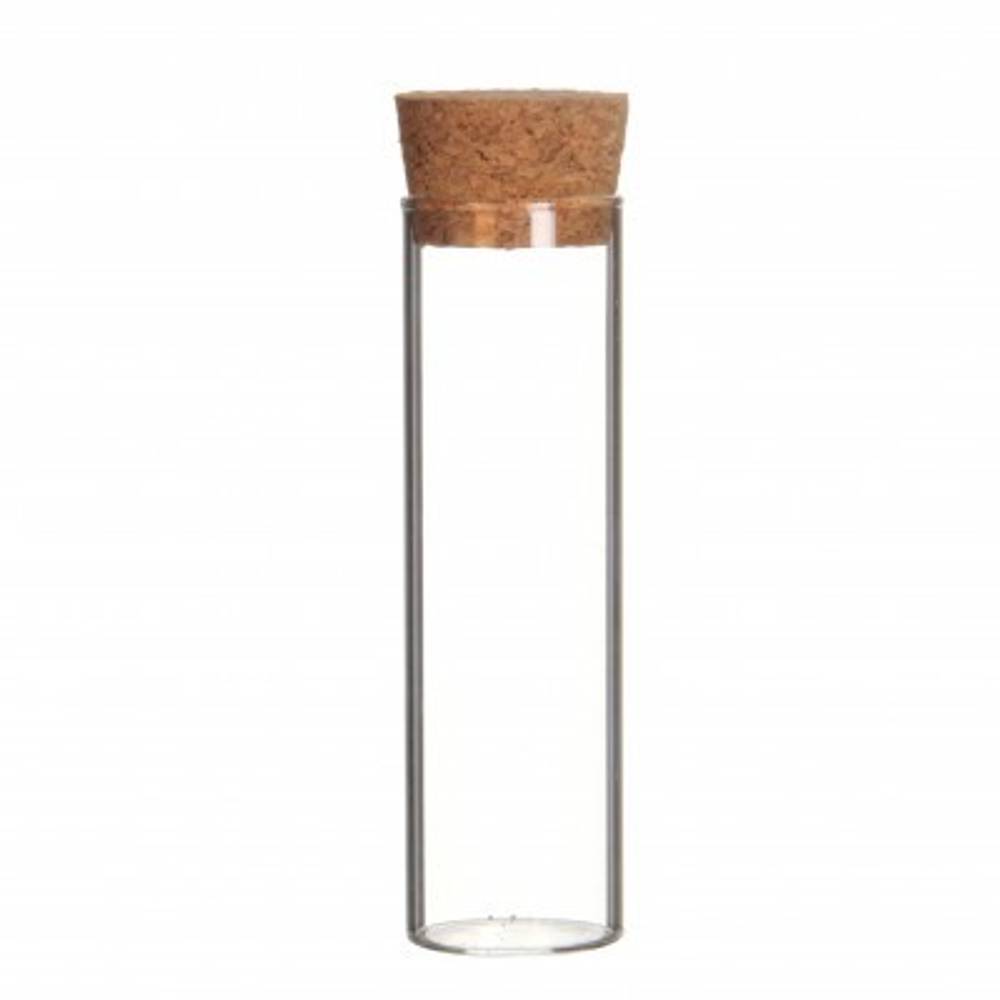 Glas Flasche mit Kork D03cm H10cm