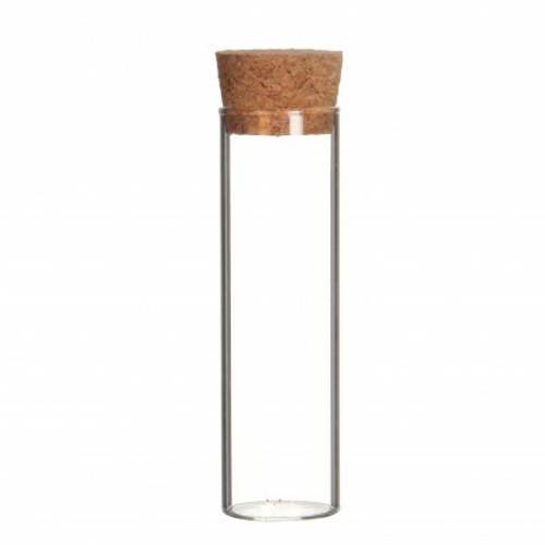 Glas Flasche mit Kork D03cm H10cm