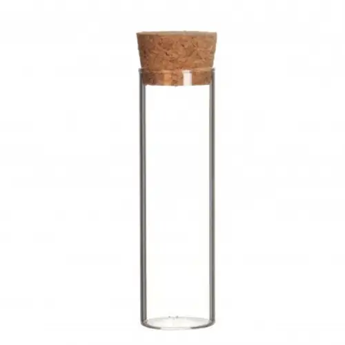 Glas Flasche mit Kork D03cm H10cm