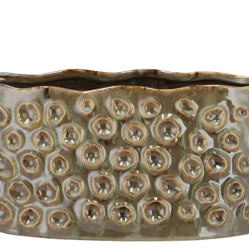 Keramik Übertopf Alora grün 34x17x16cm
