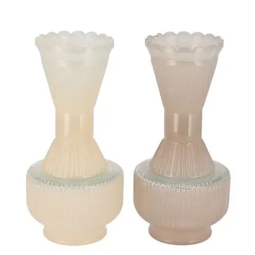 Glas Vase Lyn mix creme D11cm H22cm