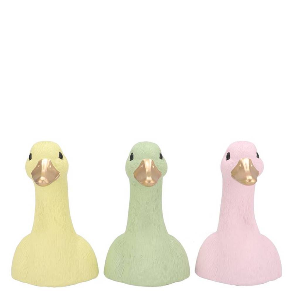 Ente Kopf Dreamy mix pastel 09x10x14cm