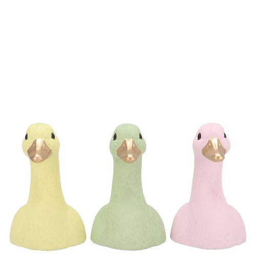 Ente Kopf Dreamy mix pastel 09x10x14cm