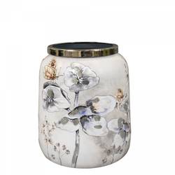 Metall Vase Moonlight weiss D21cm H24cm