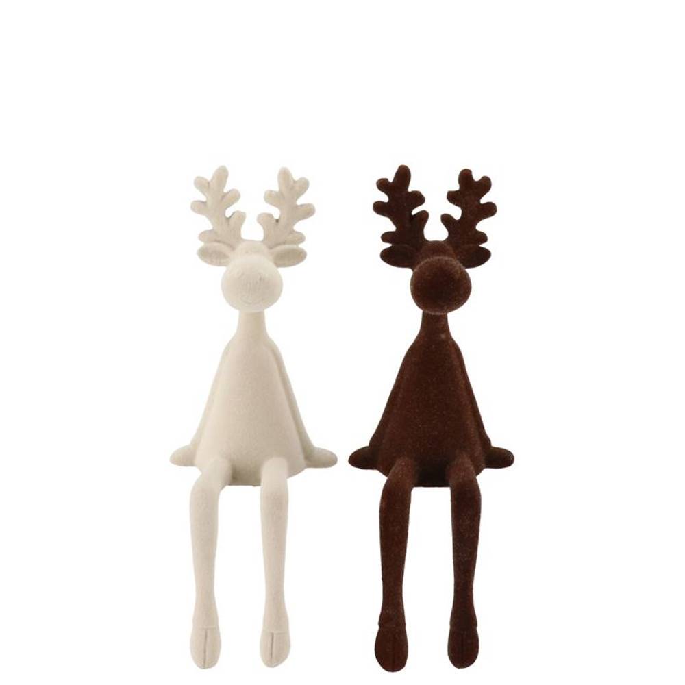 Hirsch Flock Funny mix braun/creme 06x06x15cm